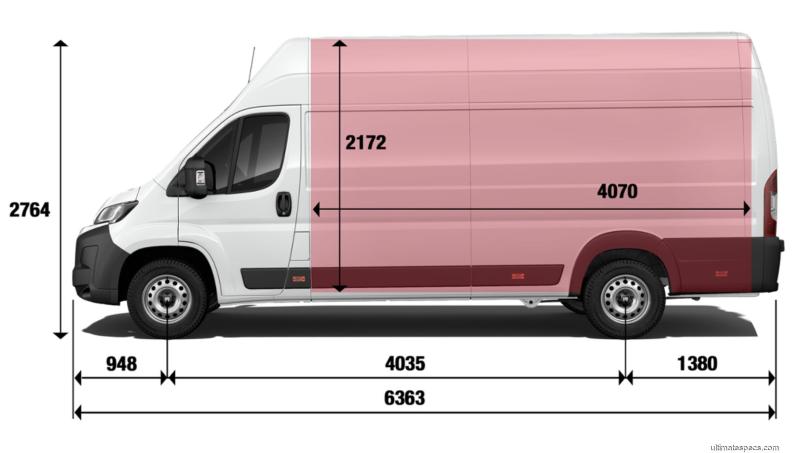 Fichas Tecnicas De Fiat Ducato L4H3 Maxi Van XL 2024 Dimensiones E