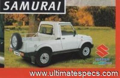 Suzuki Samurai SWB Hard-Top 1.3i 16v specs, dimensions
