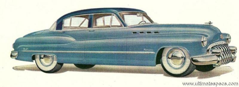 Specs for all Buick Roadmaster Tourback Sedan 1950 versions