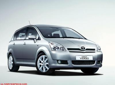 Toyota Corolla Verso 1.6 Vvt-I Technical Specs, Dimensions